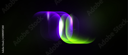 фотографія Abstract glowing form resembling letter
