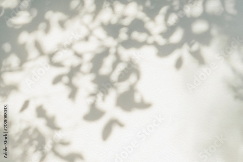 Shadow and light of leaves tree branch background. Natural  colorful leaf pastel pink, coral, rose gold shadow and light from sunlight on wall, shadow overlay effect