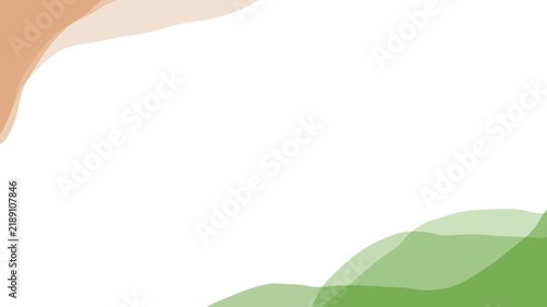 Minimal Abstract Organic Wave Background with Soft Green and Beige Shapes Design