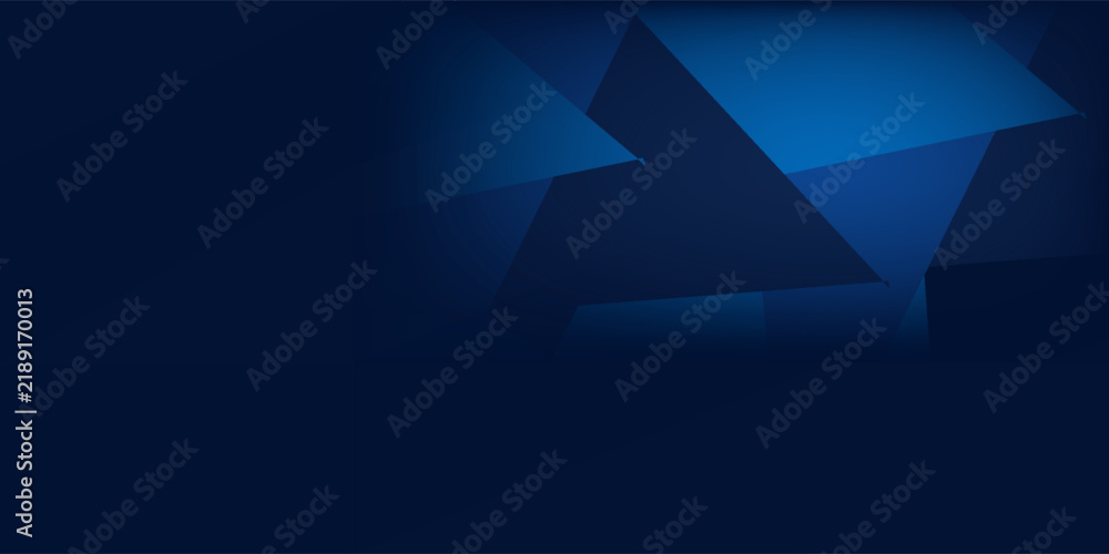 Obraz premium Black dark navy blue silver abstract pattern background. Geometric shape. Line triangle angle fold polygon diamond 3D modern abstract