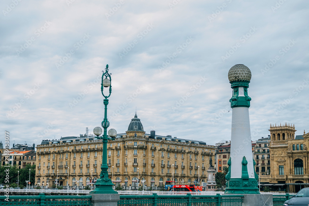 Fototapeta premium Zurriola bridge in San Sebastian, Spain 