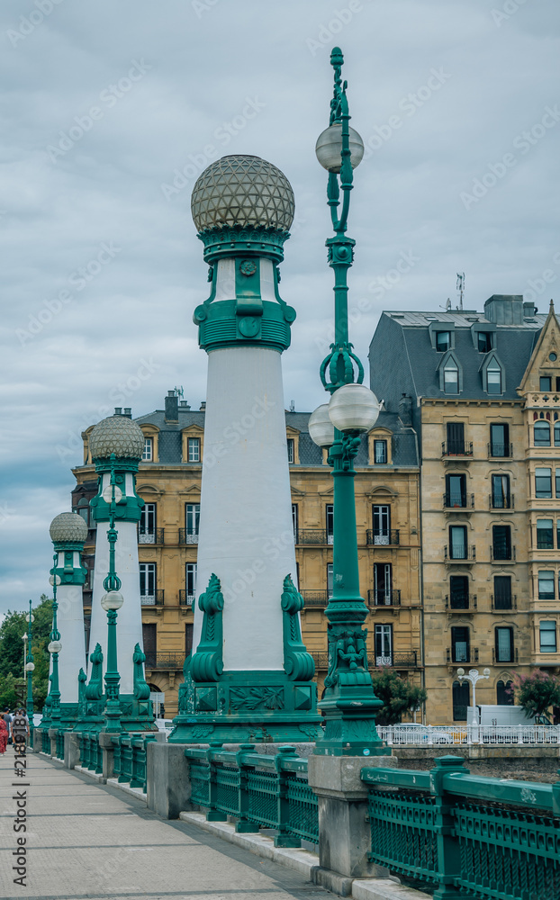 Obraz premium Zurriola bridge in San Sebastian, Spain 