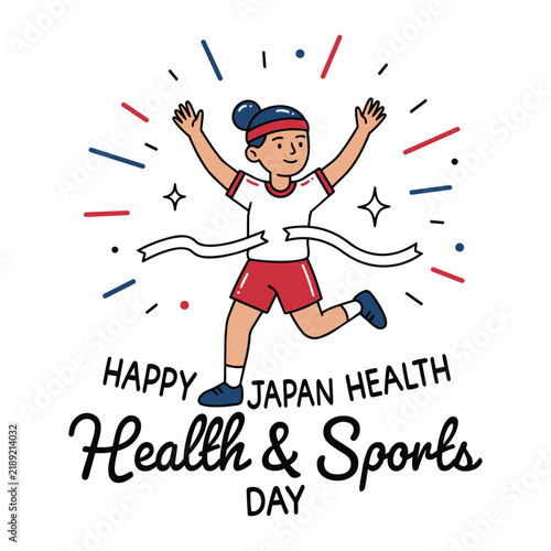 Runner Athlete Health and Sports Day Illustration