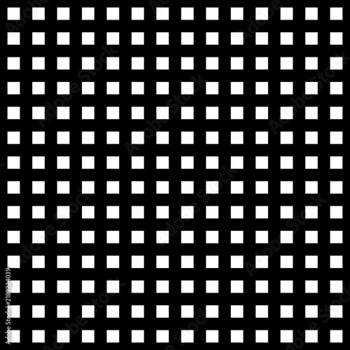 Black Square Grid Mesh Pixel Line Transparent Seamless Pattern Vector Geometric Background
