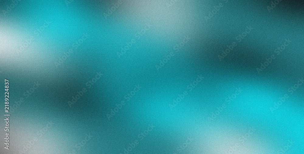 Fototapeta premium Vibrant teal blue gradient background featuring soft artistic grain texture for modern digital design projects display