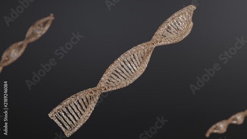 DNA 3D render science or medical background, DNA. molecule structure, Medical science concept