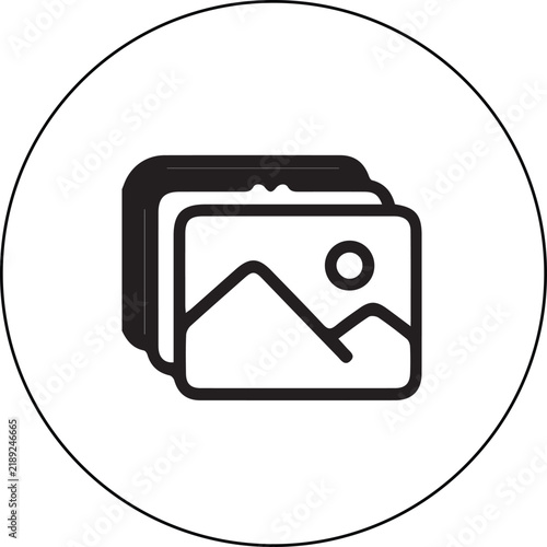 Photo Gallery Album Vector Icon