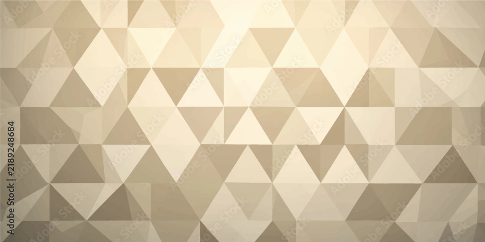 Obraz premium Abstract beige and brown polygon geometric background with gradient triangular shapes and clean modern vector design