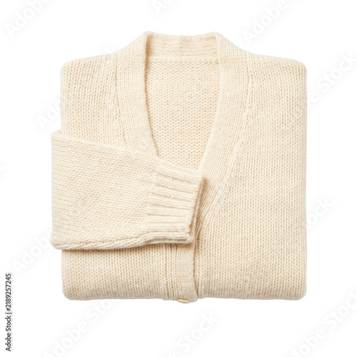 Bild auf Leinwand Cream Knit Cardigan