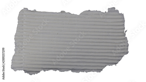 Rectangular paper edges, torn and frayed, isolated with a transparent background.