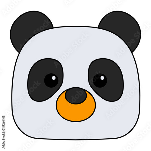 Panda face vector illustration