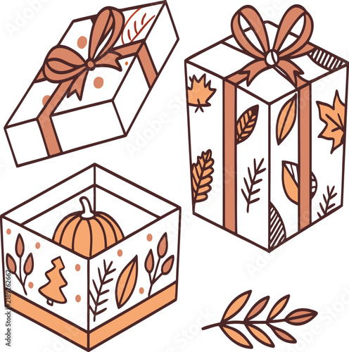 Autumn Price Tags and Retail Sale Labels Vector Collection