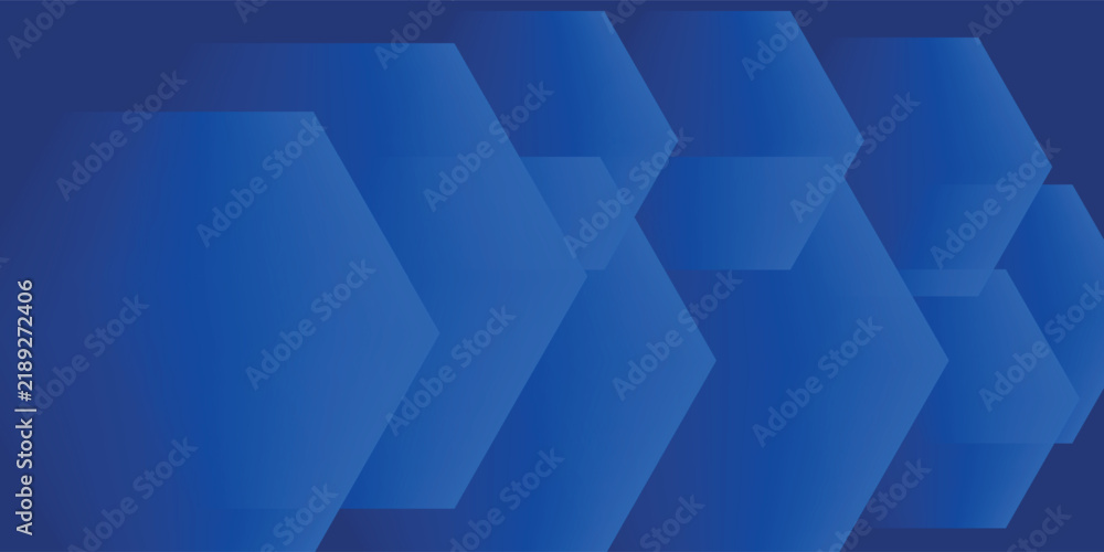 Obraz premium Abstract blue hexagonal polygon shapes background
