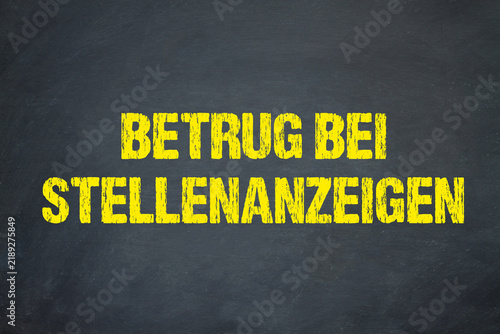 Cuadro en lienzo Betrug bei Stellenanzeigen