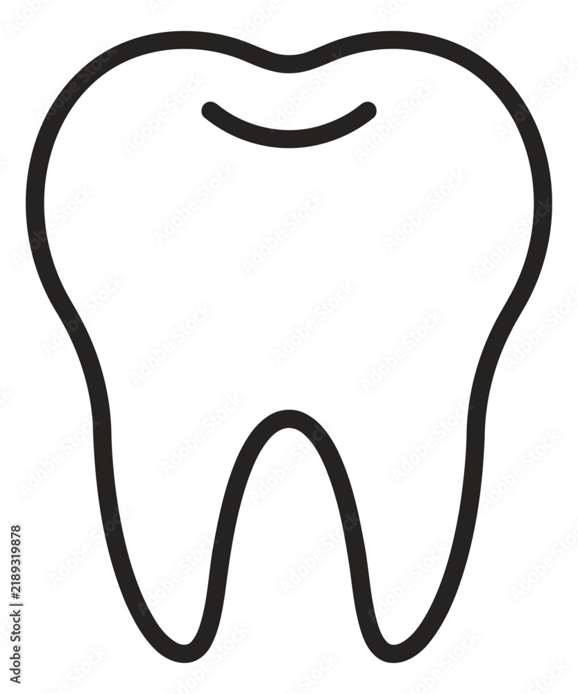 Obraz premium Dental health tooth icon vector illustration isolated on white background