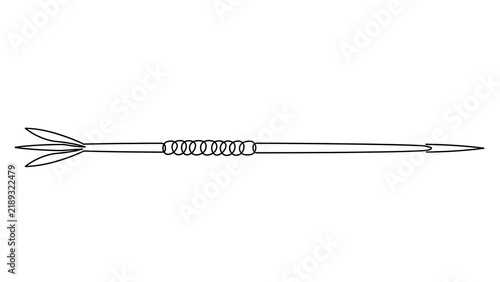 Obraz na płótnie Arrow with fletching white background.