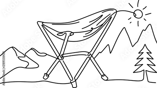 Camping Chair white background.