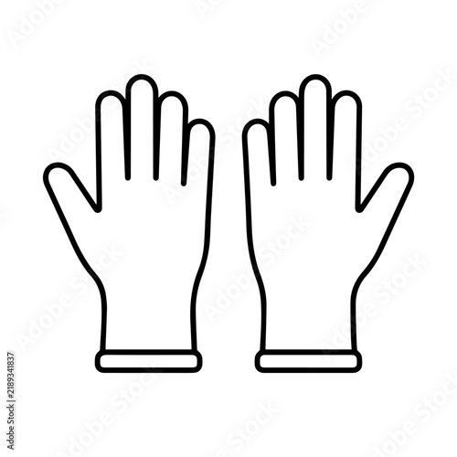 Medical Gloves Icon design illustration
