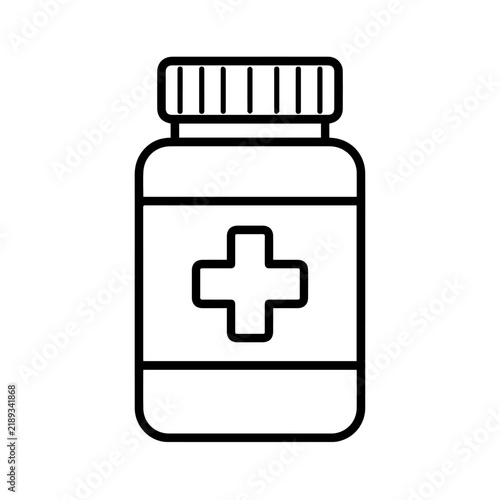 Medicine Bottle Icon design illustration