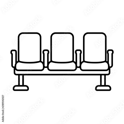 Waiting Room Chair Icon design 