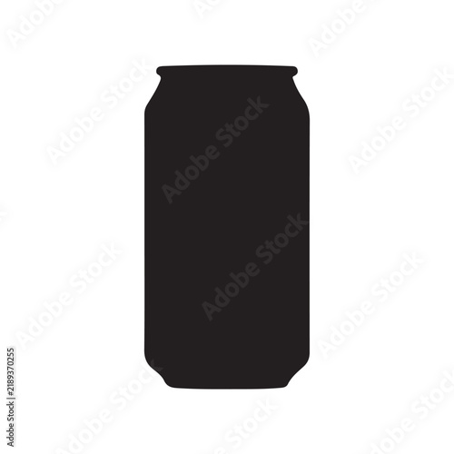 Black silhouette Soda Can vector illustration