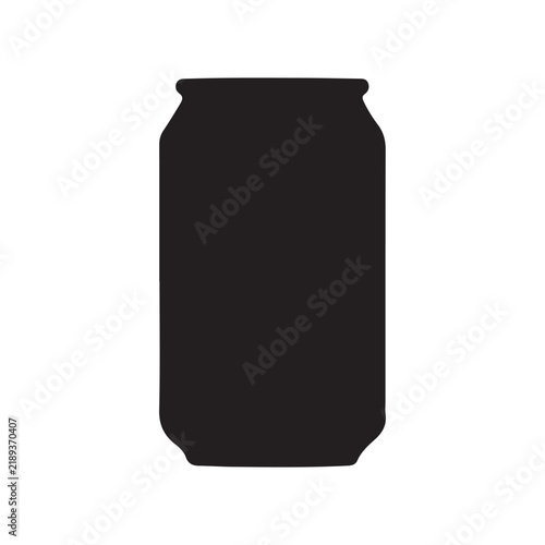 Black silhouette Soda Can vector illustration