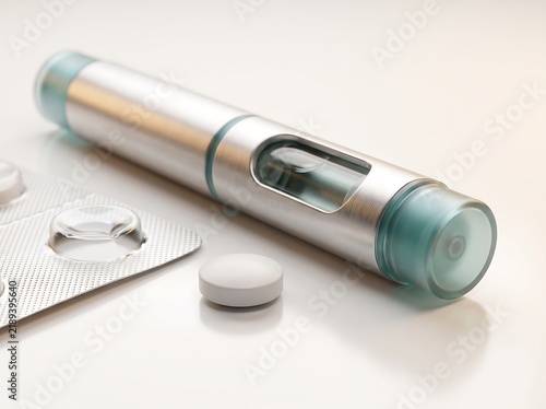 Medical GLP 1 Injection Pen Auto Injector with Oral Pill Tablet