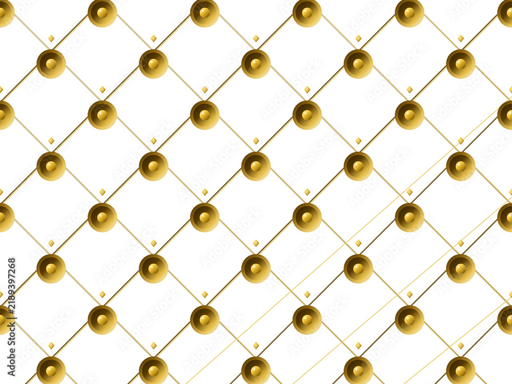 Obraz premium Luxury gold seamless pattern with geometric grid and shiny metallic