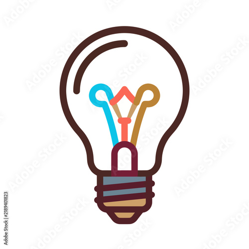 Colorful Light Bulb Idea Icon