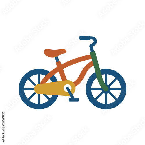 Colorful Kids Bicycle Illustration