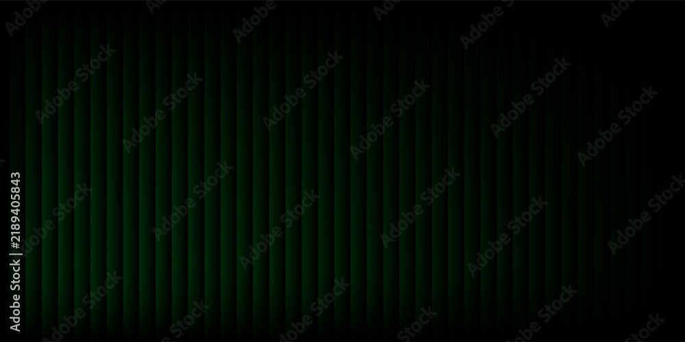 Obraz premium Dark green abstract background with vertical lines and gradient pattern