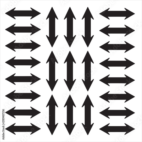 Collection of Hand Drawn Directional Arrows in Various Curved and Straight Styles, Black Vector Icon Set
