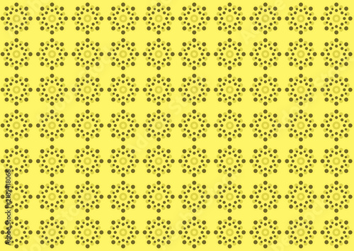 Yellow circles seamless pattern background for textile, wallpaper, and design layouts.