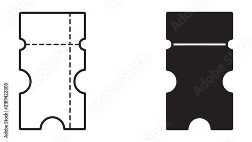 Foto Event ticket icon flat clipart series