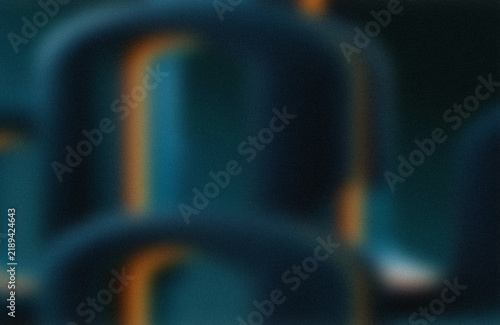 Bild auf Leinwand Blurry abstract blue and orange light trails