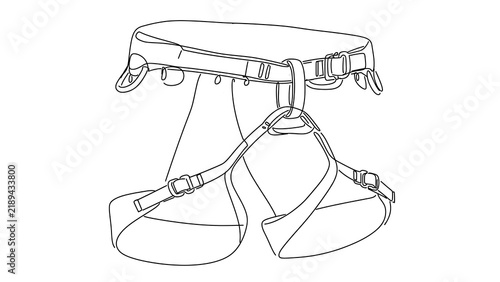 Plakat Climbing harness white background.