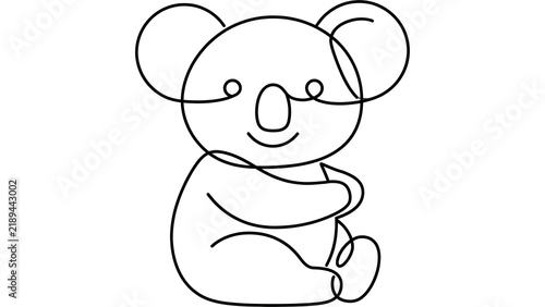 Cute Koala Bear white background.