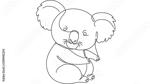 Cute Koala Bear white background.
