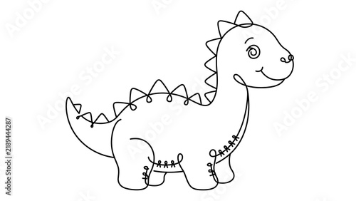 cute dinosaur white background.