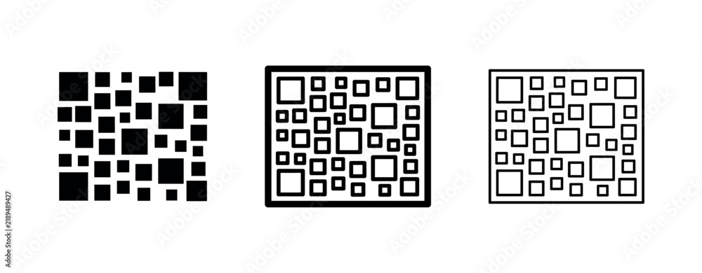 Fototapeta premium Abstract digital data matrix grid icons
