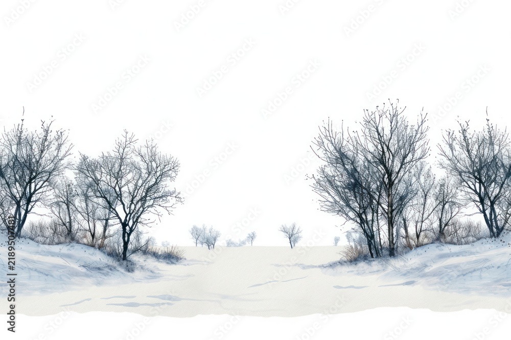 Fototapeta premium Winter landscape outdoors nature.