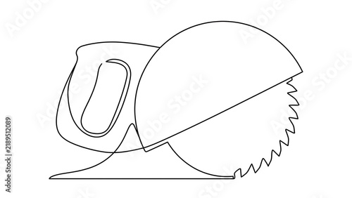 Fototapeta kuchenna Hand saw on white background.