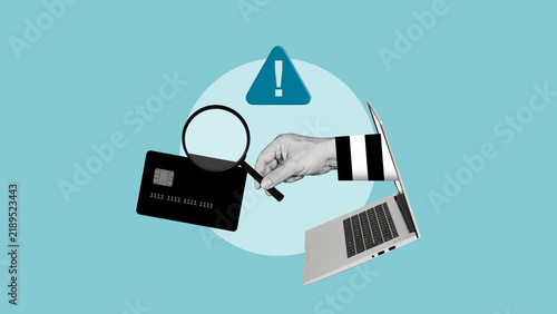 Obraz na płótnie Credit Card Fraud and Financial Crime, Banking Security, Payment Fraud Investiga