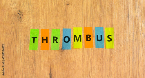 Fotografie Thrombus word symbol