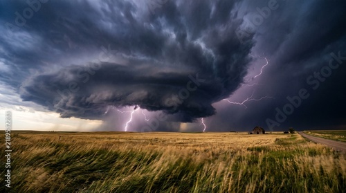 storm over the field