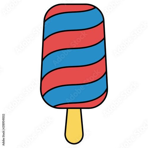 Red and Blue Swirl Popsicle