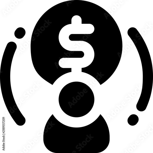 cash flow glyph icon. Strong and solid vector icon for websites, mobile interfaces, presentations, and visual branding. High quality and easy to edit.
