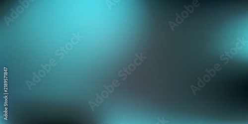 Abstract blurred background with grainy texture in teal and dark blue gradient colors
