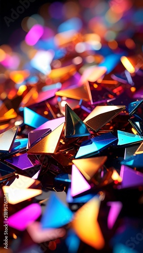 a pile of shiny colored cons
