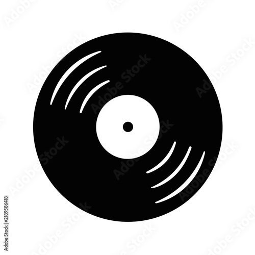 vinyl record isolated vector illustration